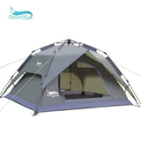 Double Layer Instant Setup Camping Tent, 3-4 Person Family Tent